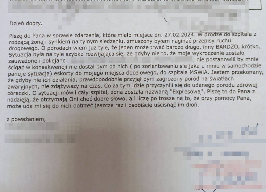 list taty podziekowanie