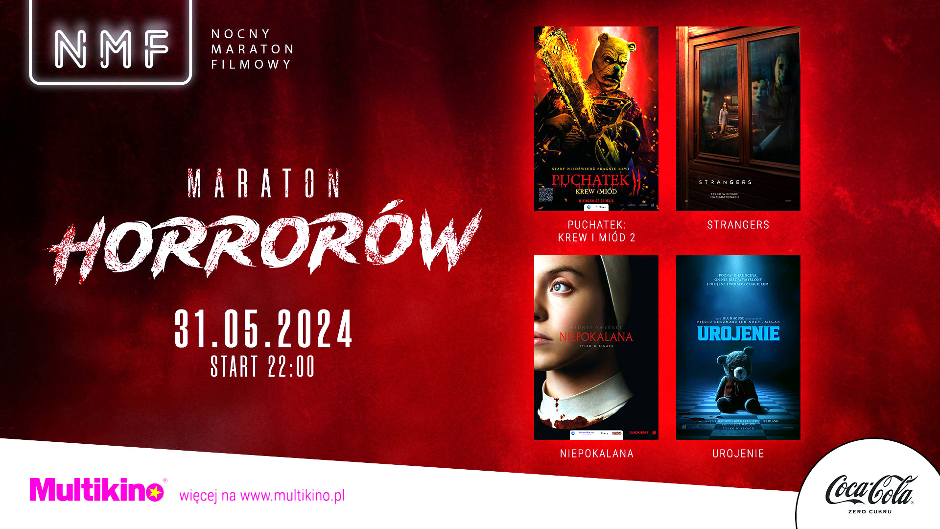 NMF: Maraton Horrorów 31 maja 2024 w Multikinie 1 Maraton horrorów