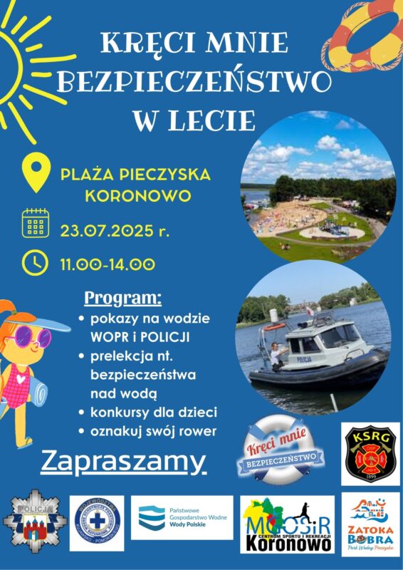 Plakat Kręci mnie bezpieczeństwo w lecie
