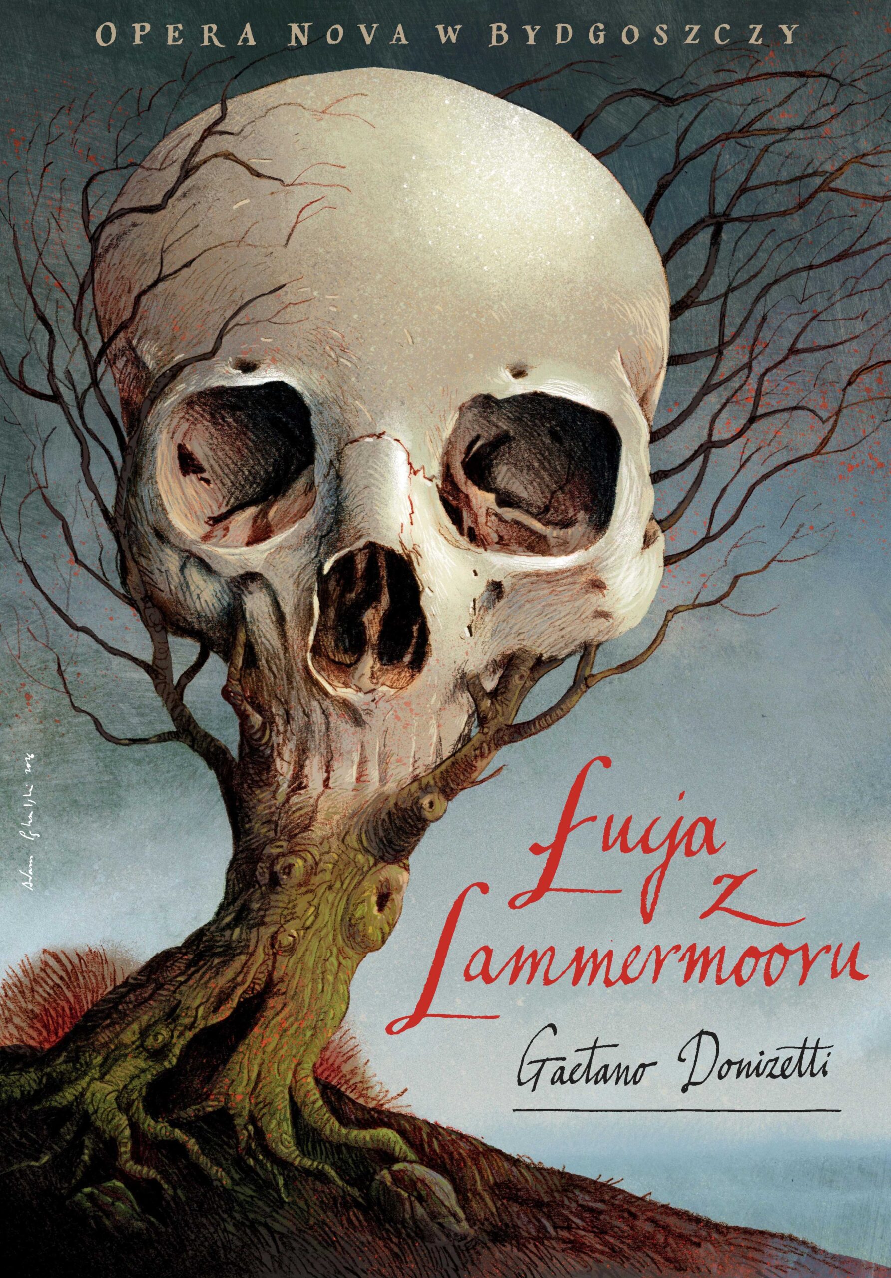 Jutro premiera na Bydgoskim Festiwalu Operowym. „Łucja z Lammermooru” – ciekawostki i fakty 1 Lucja z Lammermooru. Plakat Adama Pekalskiego do premiery Opery Nova w Bydgoszczy. mn scaled