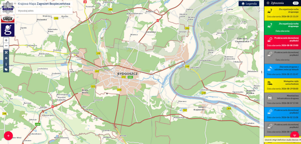 Jak sprawdza się Krajowa Mapa Zagrożeń Bezpieczeństwa na terenie powiatu bydgoskiego? 1 Krajowa Mapa Zagrożeń