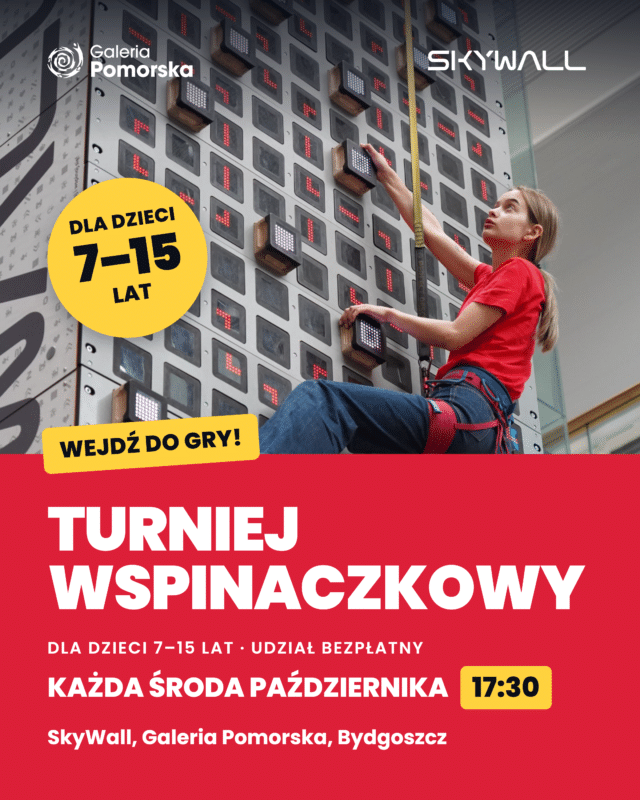 Wspinaj się po emocje! Bezpłatny turniej dla dzieci i młodzieży w Galerii Pomorskiej 2 Galeria Pomorska Turniej wspinaczkowy fot2